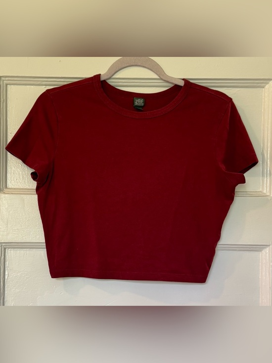 wild fable Tops - wild fable Red Cropped Crewneck Tee